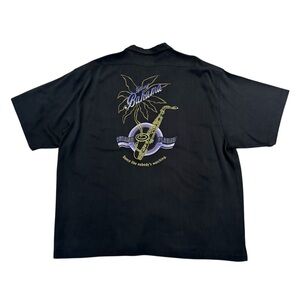 tommy bahama xxl silk embroidered island player black relaxed fit hawaiian